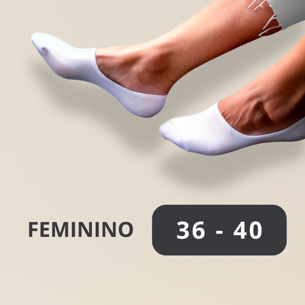 Kit 9 Pares Meia Invisível Feminina Soquete Curta