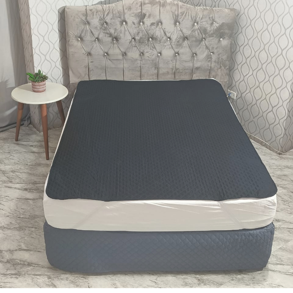 Capa Colchão Impermeável Protetor Matelado Solteiro,Casal,Queen e King Com elastico- Preto