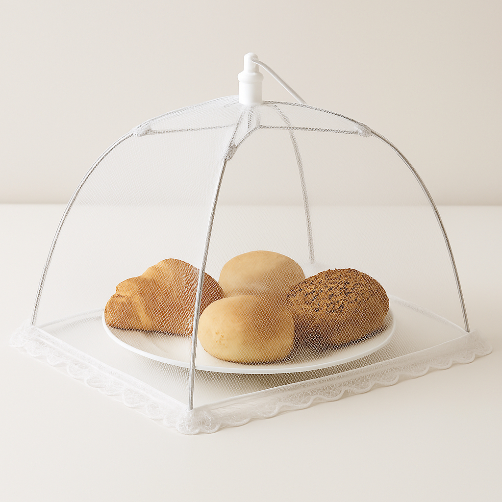 Tela Protetora De Alimentos Mosquiteiro Dobrável Reutilizável Cozinha Festa Piquenique