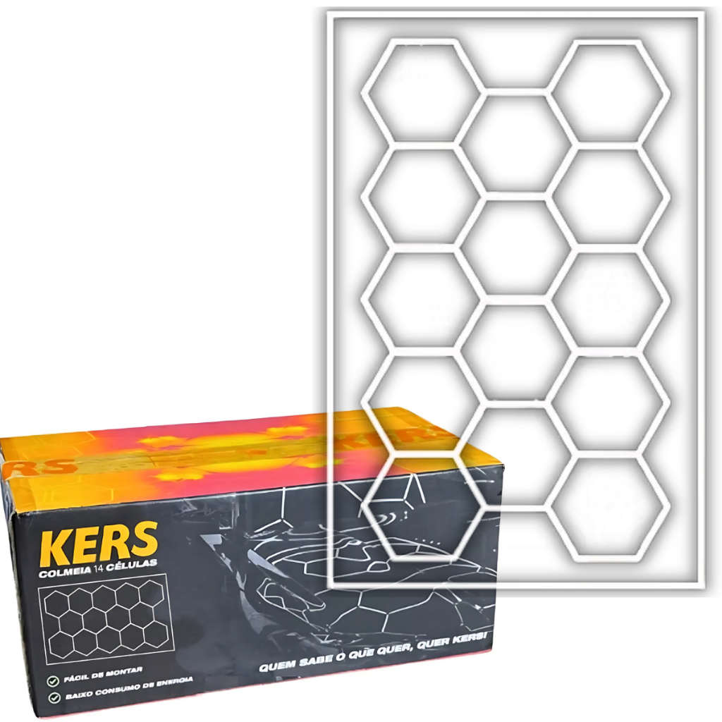 Luminária LED em Colmeia Sequencial 14 Células para Estetica Automotiva Showroom Kers em Oferta na Shopee