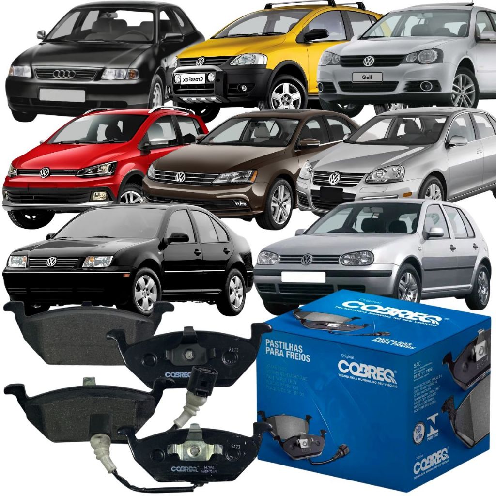 Pastilha de Freio Dianteira Original Cobreq A3 Golf Jetta Bora New Beetle em Oferta na Shopee