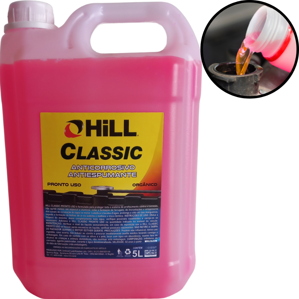 Anti Fervura Anti Corrosivo Pronto Uso Rosa 5L Hill Classic em Oferta na Shopee