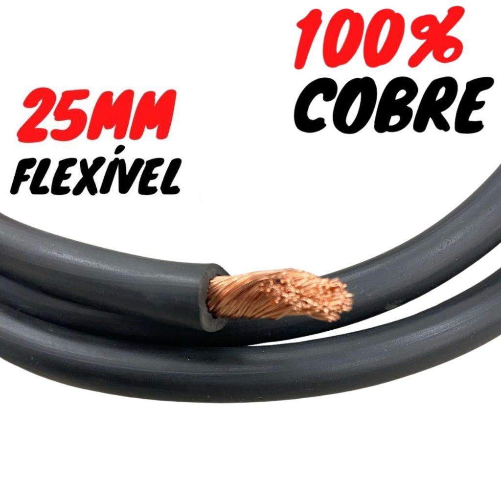 Cabo de Solda 25mm Cobre Nacional - Soldaforte