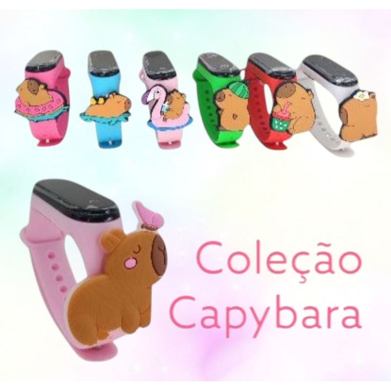 Relógio infantil Capybara /relógio capivara/relógio led/relogio digital LED/relógio infantil digital em Oferta na Shopee