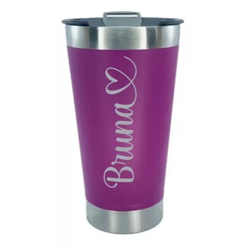 Copo Térmico Personalizado De Coração Com Seu Nome em Oferta na Shopee