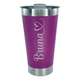 Copo Térmico Personalizado De Coração Com Seu Nome em Oferta na Shopee