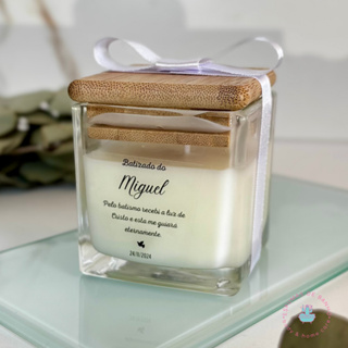 Lembrança de Batizado vela perfumada convite de Madrinha/Padrinho/Padrinhos de batizado em Oferta na Shopee