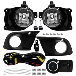 Kit Farol de Milha Neblina Onix LT LS Com Moldura 2014 a 2016 Botão Modelo Painel