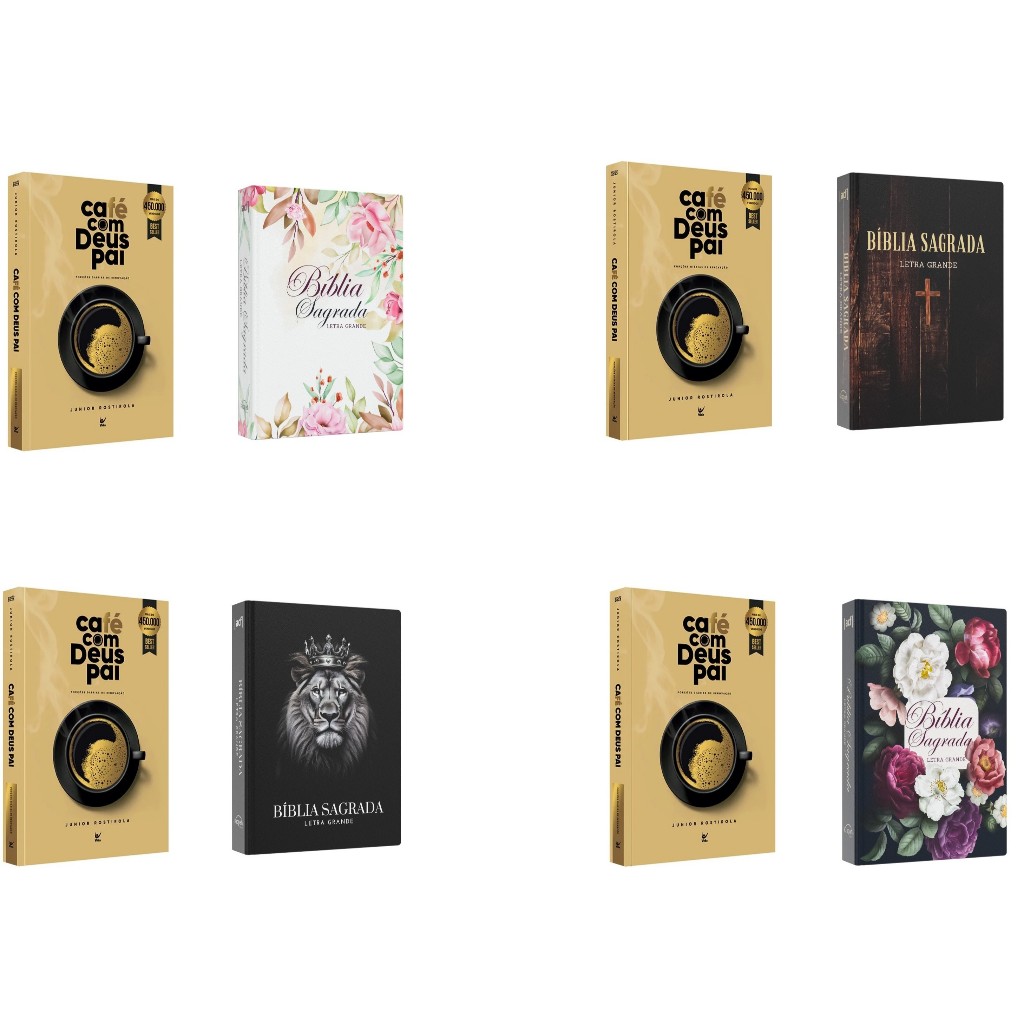 Kit Presente: "Café com Deus Pai" + Bíblia ACF Capa Dura em Oferta na Shopee