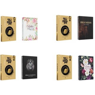 Kit Presente: "Café com Deus Pai" + Bíblia ACF Capa Dura em Oferta na Shopee