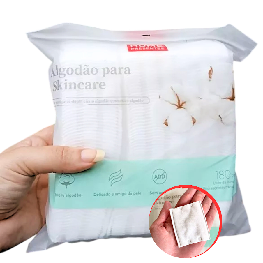 Algodão Maquiagem Disco Kit Com180 Und Limpeza Facial