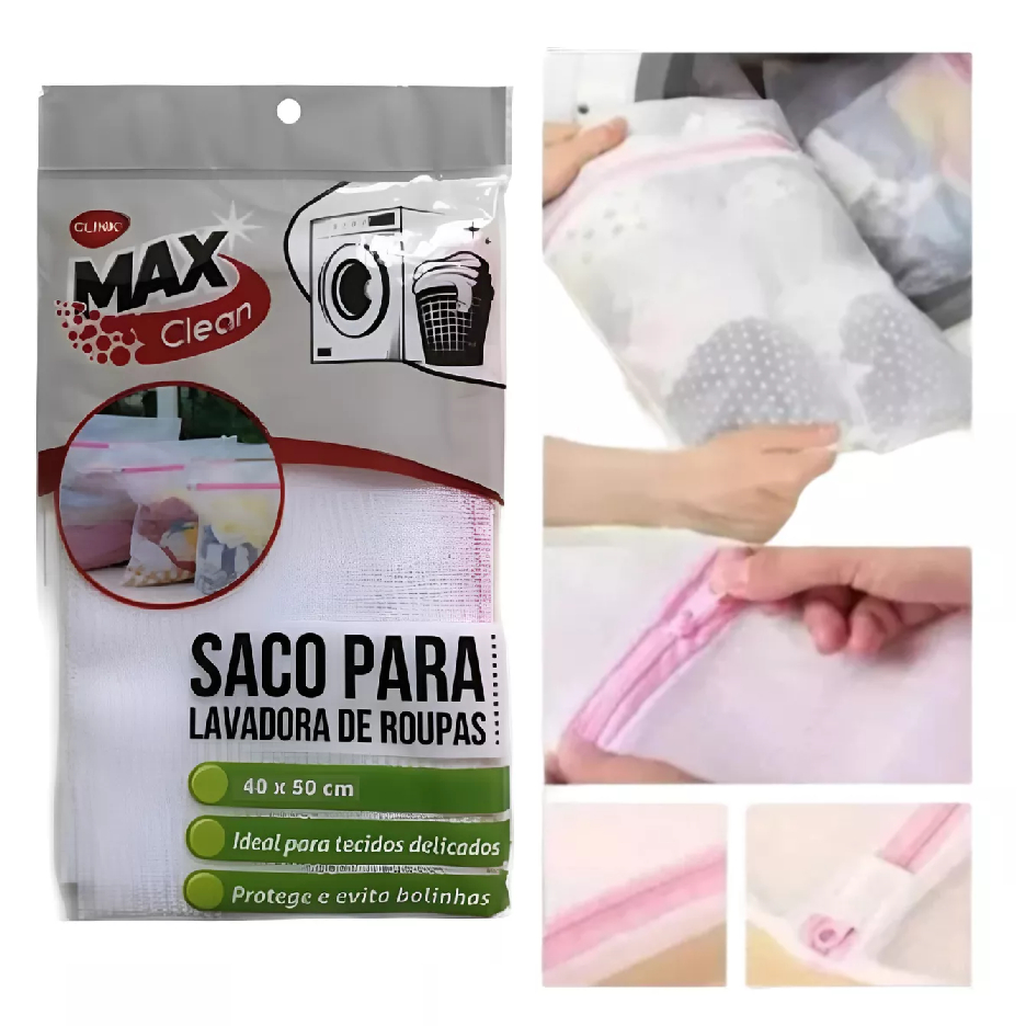 Saco Organizador para Máquina de Lavar Roupas Delicadas Intimas 40x50cm