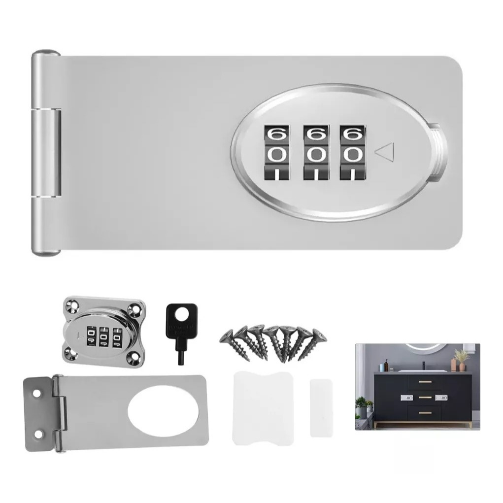 Trava Bloqueio Segurança Senha Para Gavetas Guarda Roupas