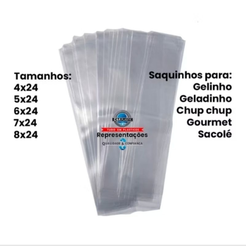 Saquinhos para Geladinho gourmet sacolé chupchup dimdim geladinho P.E. 1000un (10x100) – Espessura 0,04µ