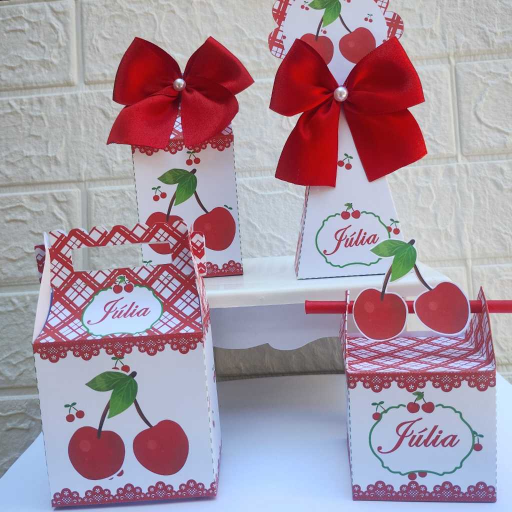 Kit Pegue e Monte Cerejinha-Personalizados-Lembrancinhas personalizadas-Cerejinhas-Festa infantil