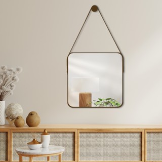 Espelho Adnet Quadrado 50x50 cm com Alça - Design Moderno para Salas, Quartos e Escritório...