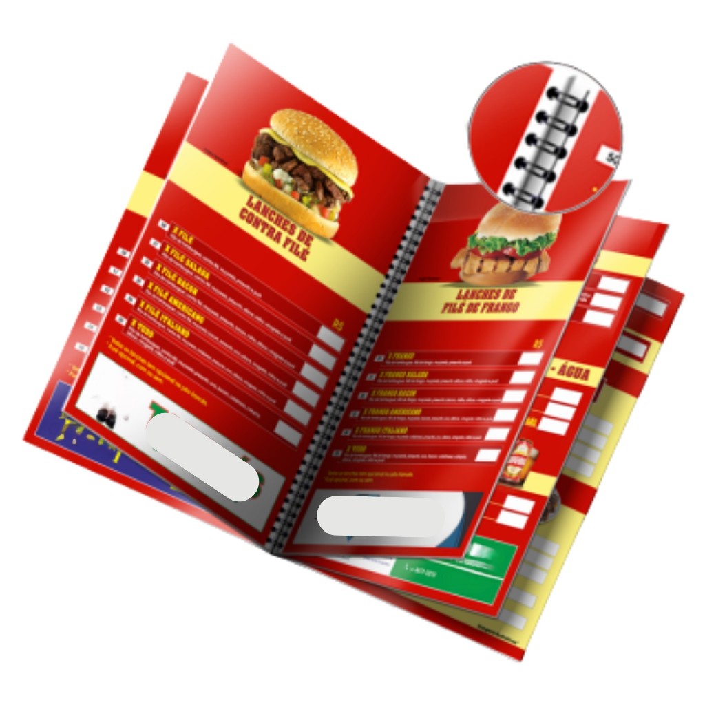 Cardápio - envie o arquivo para impressão - Restaurante, Lanchonete, Pizzaria etc