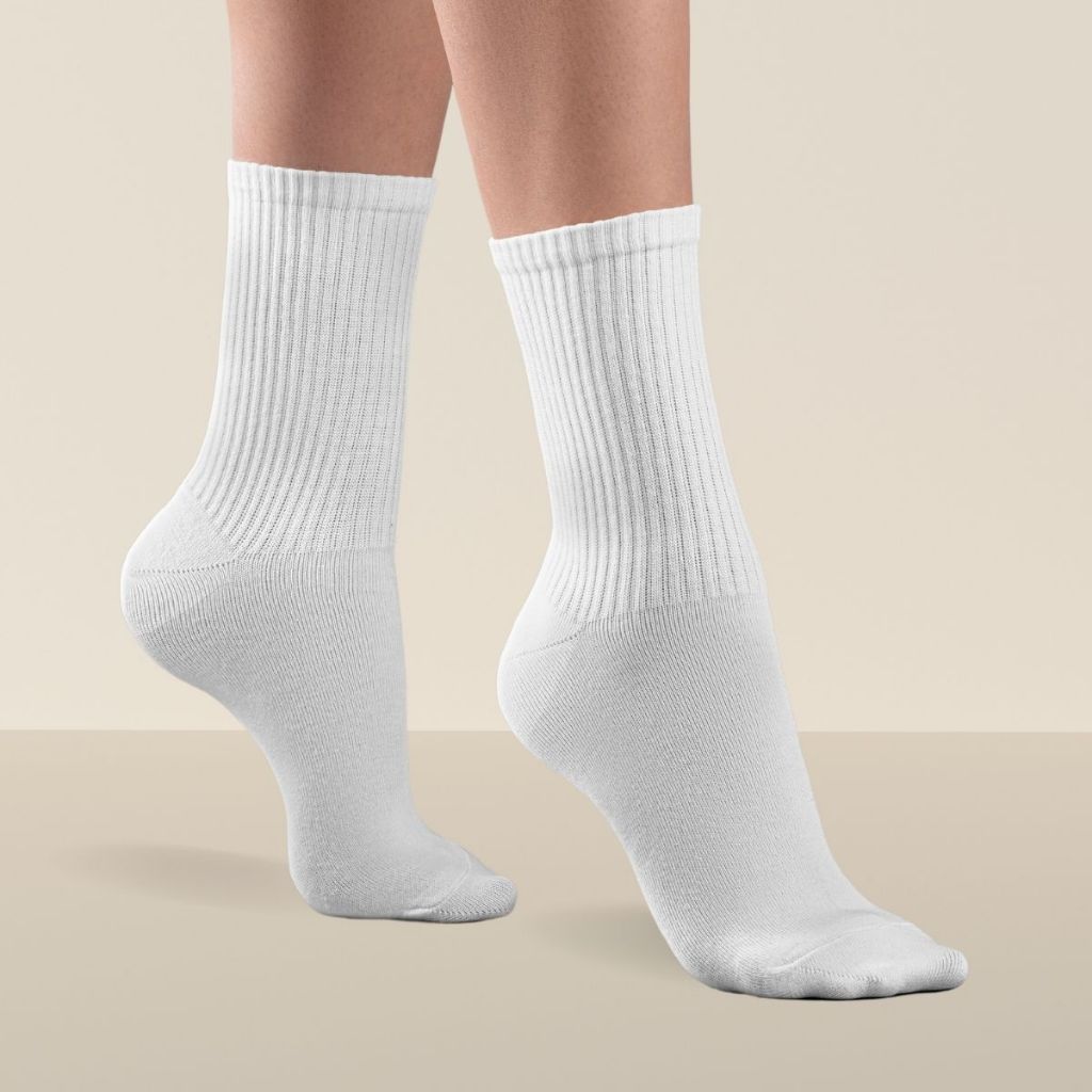 Kit 3 Pares Meia Cano Alto Respirável Fitness Feminina