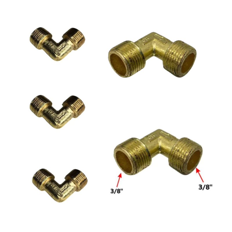 Kit 5 Joelhos Cotovelo Para Serpentina 3/8 X 3/8 Motocompressor
