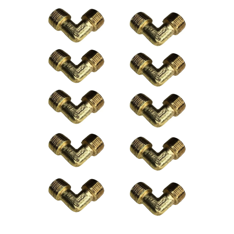 Kit 10 Joelhos Cotovelo Para Serpentina 3/8 X 3/8 Motocompressor