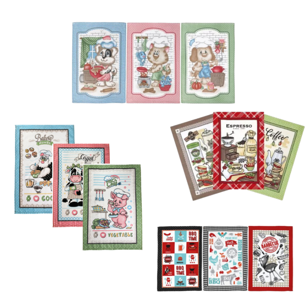 Kit 6 Panos de Copa Felpudo Estampado Dohler em Oferta na Shopee