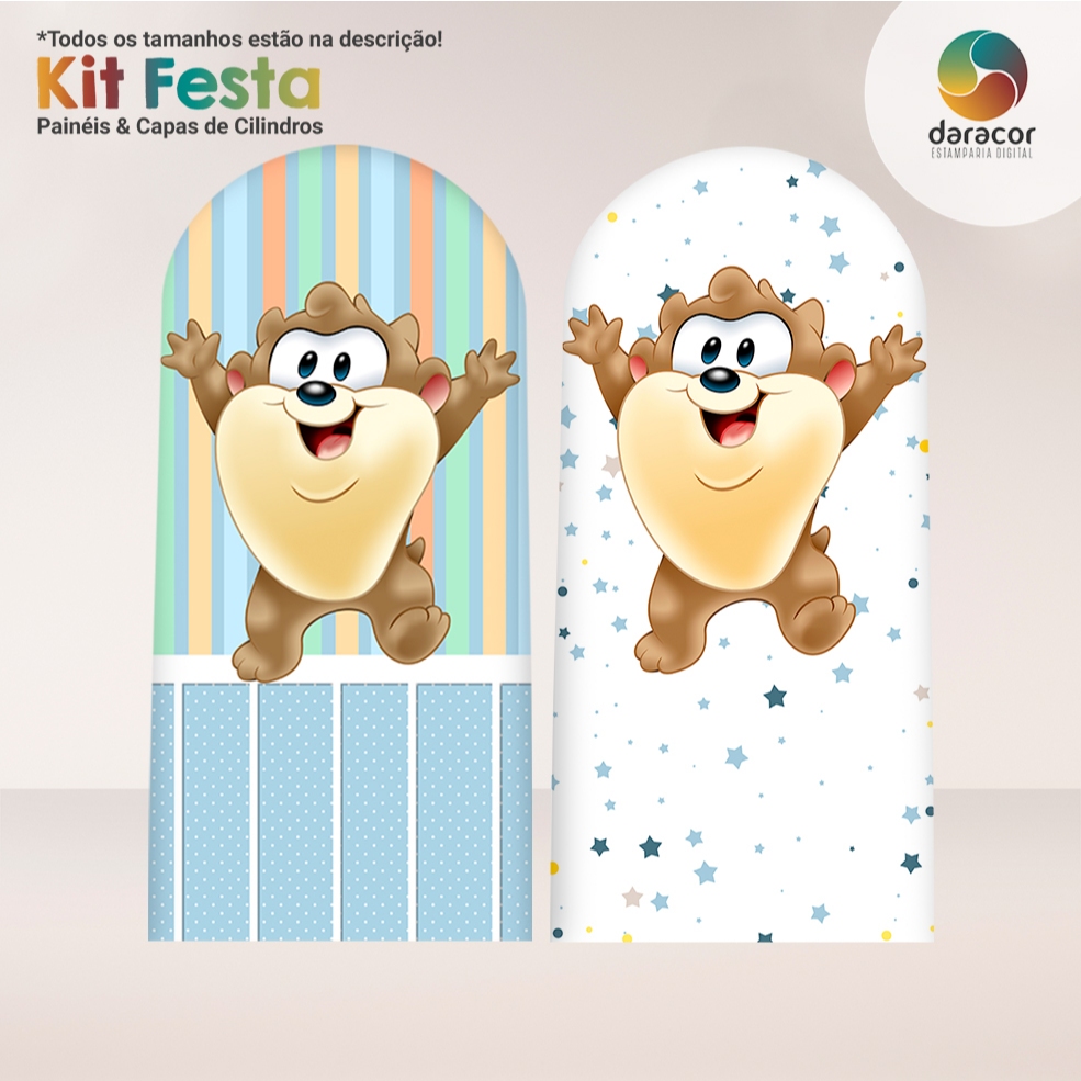 Painel Romano Taz baby Looney Tunes C/Elástico