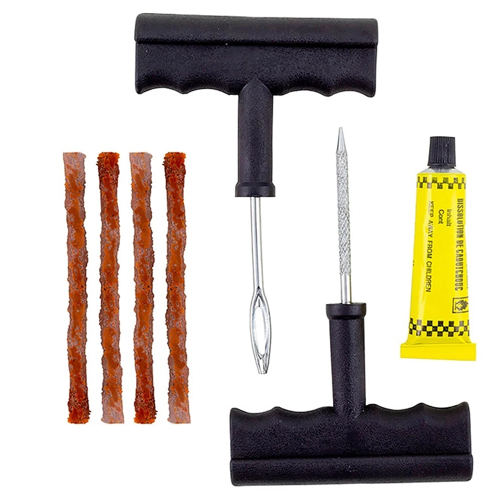 Kit Reparo PNEU Borracheiro Remendo De Pneu Moto Carro Sem Câmera Macarrão Pneus Vans