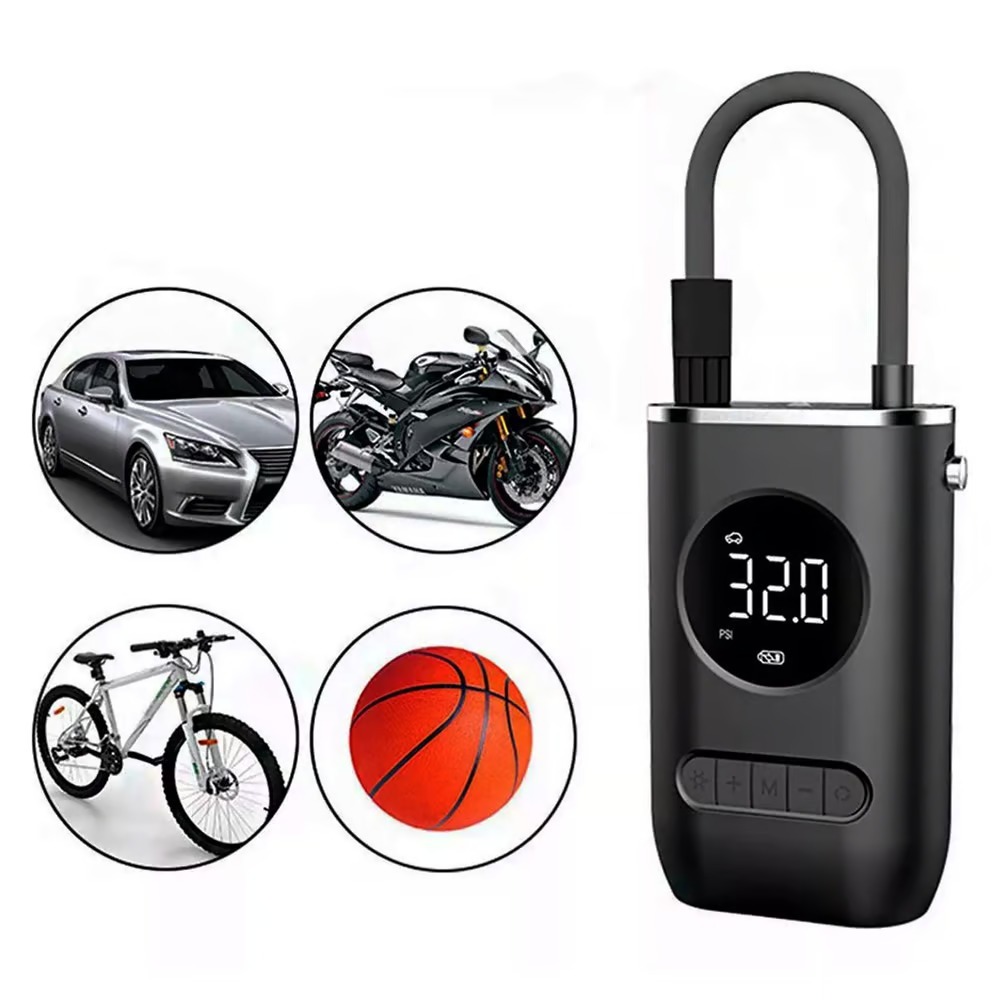 Calibrador Compressor Pneu Digital Carro Bike Moto Sem Fio 25L