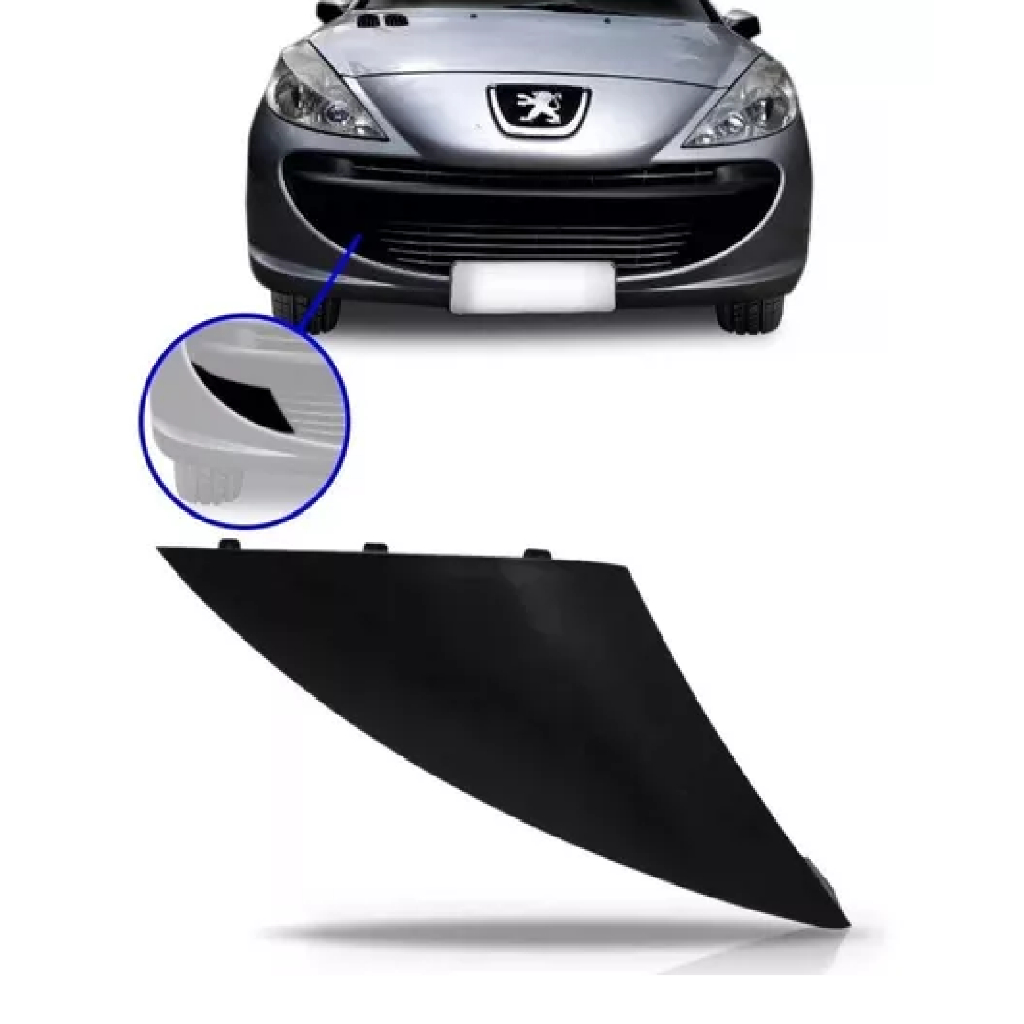 Tampa Reboque Parachoque Dianteiro Peugeot 207 2009 A 2014