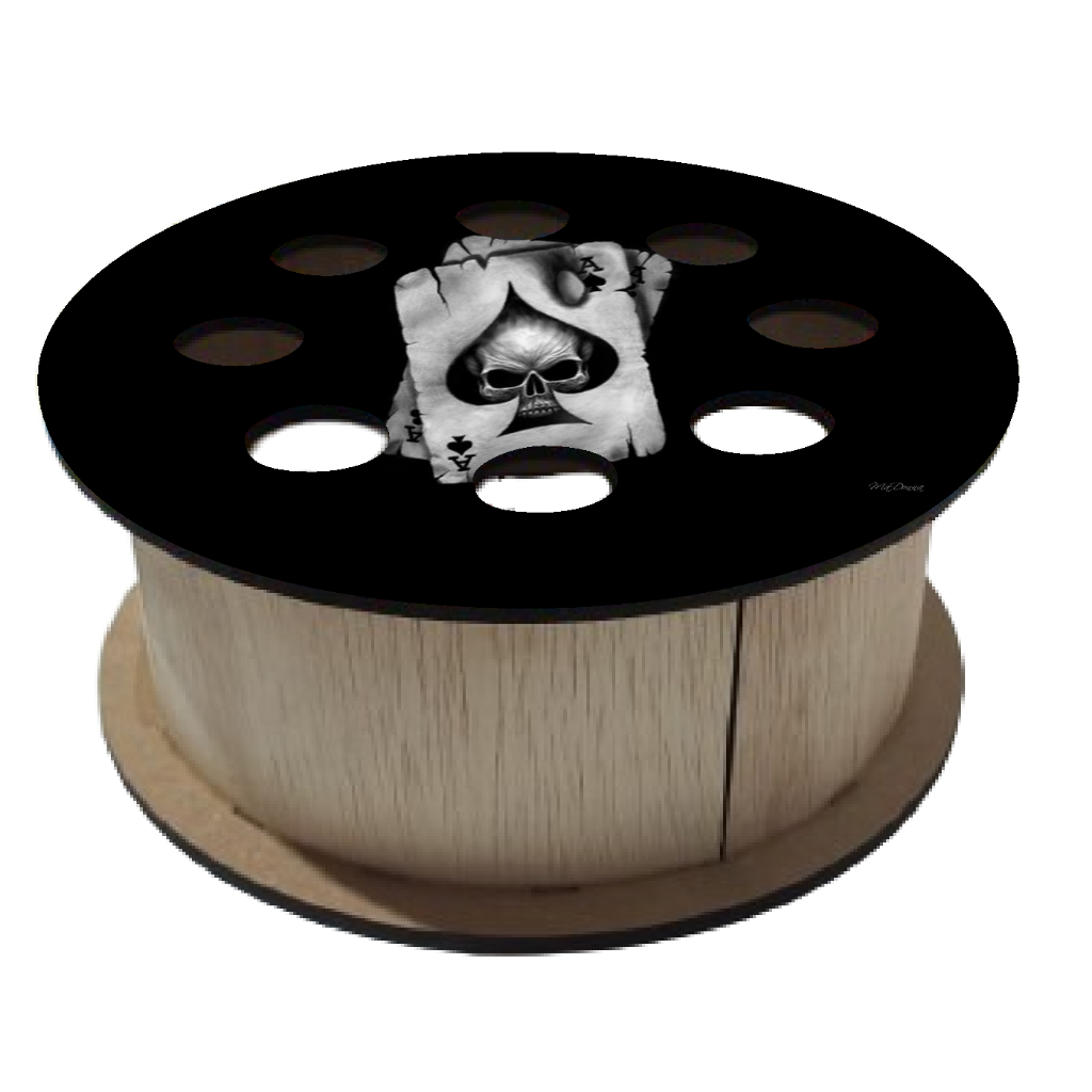 Carretilha de Pipa de Madeira MDF 24cm Catracada | 9 Polegadas