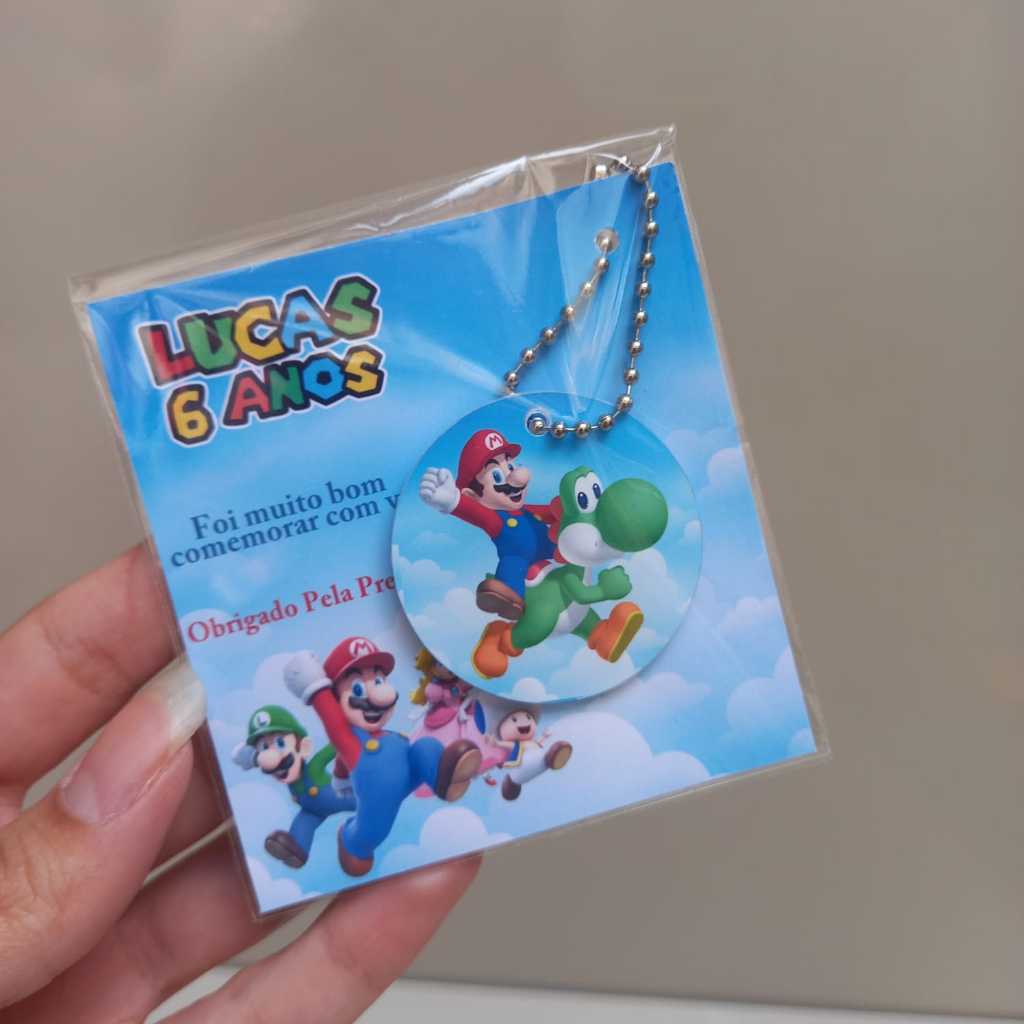 Chaveiros Personalizados - Mario Bros - Lembrancinha Aniversário, Lembrancinha Maternidade, Chá de Bebê
