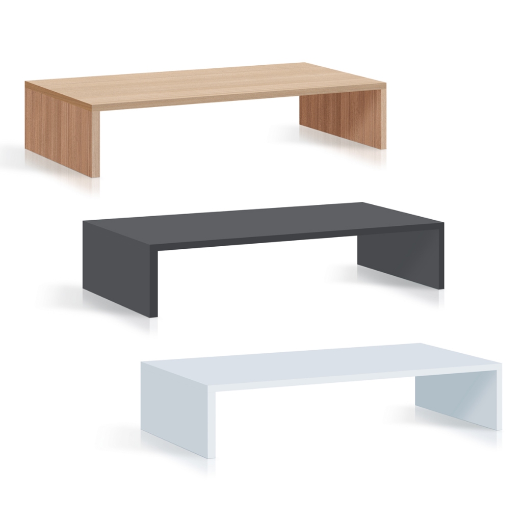 Suporte Apoio de Mesa Para Monitor Pc Notebook em MDF Bancada Escritório Home Office Quarto Gamer