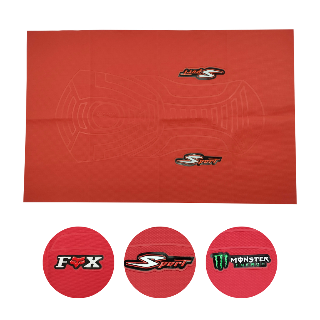 Capa Do Banco Emborrachada 3D Vermelha Max 125 / Stx 200 / Yes 125 / Explorer 150 / Fire 150