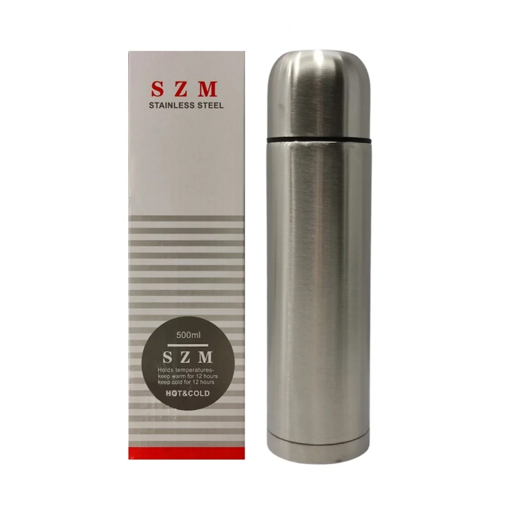 Garrafa Térmica Inox 500ml SZM Stainless Steel Hot&Cold (Quente e Frio)