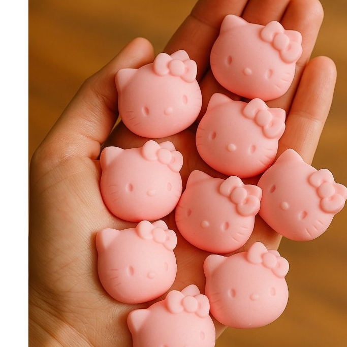 25 Lembrancinhas Hello Kitty rosa sabonetes gato chá de bebê chá de fralda maternidade aniversário em Oferta na Shopee