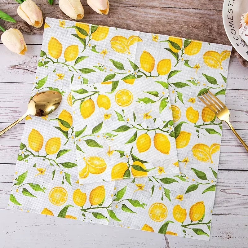 Kit 6, 5 ou 2 folhas Guardanapo para Decoupage Limão, Flores Frutas Guardanapos Toalhas de papel Artesanato Decoupagem em Oferta na Shopee