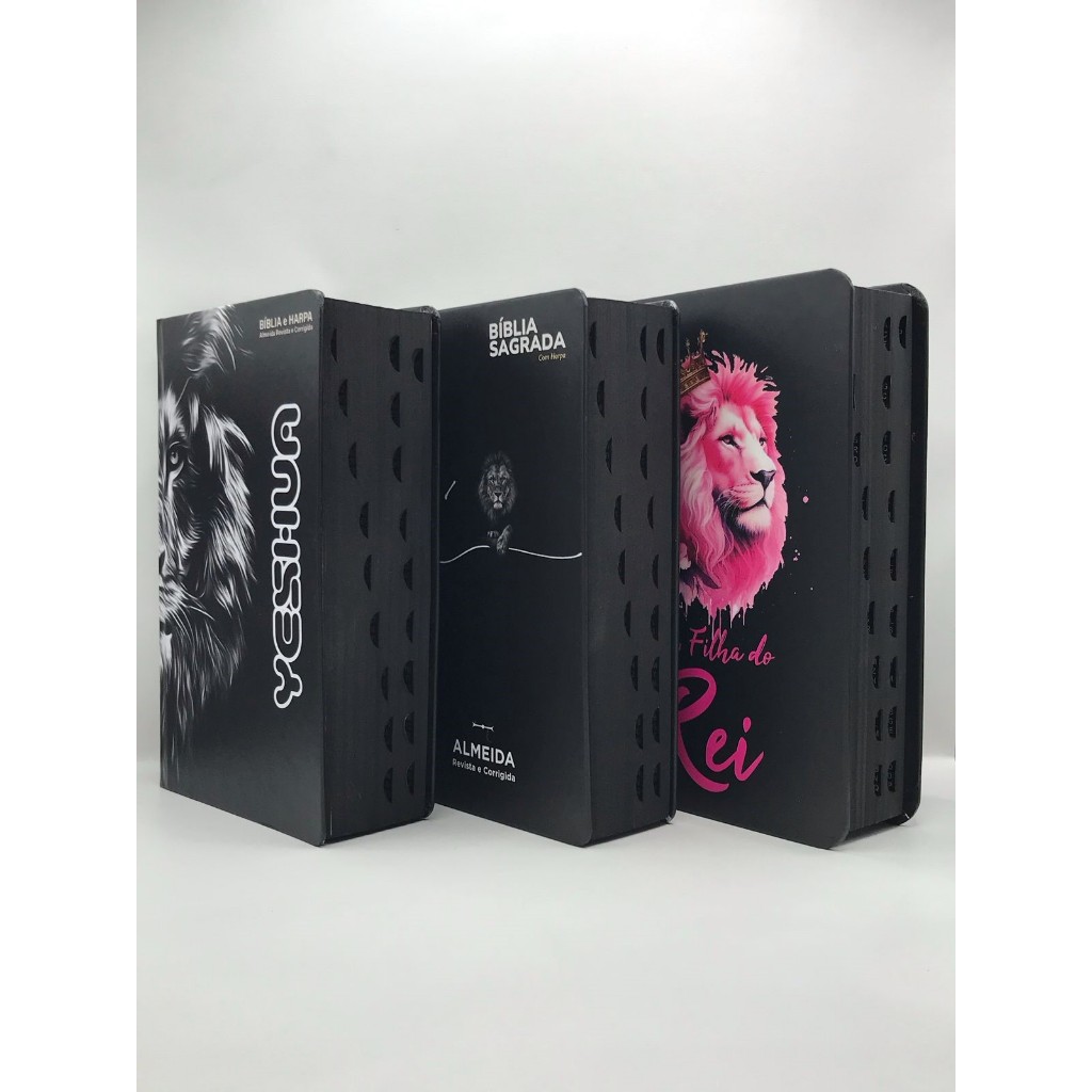 Kit com 3 Bíblias Sagrada Tamanho Médio 12,5x19 cm Com Harpa Palavras de Jesus em Vermelho em Oferta na Shopee