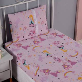 Jogo De Lençol Infantil Com Elástico Em Malha Resistente Várias Cores em Oferta na Shopee