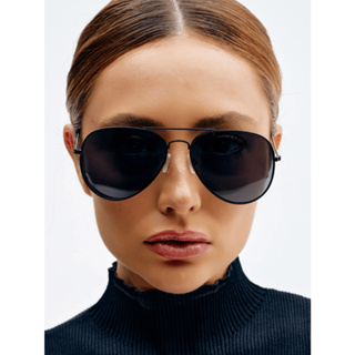 Óculos de Sol Clássico Aviador Rival Full Black em Oferta na Shopee