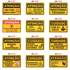 Placa De Sinalização 20x30cm EPI Aviso Diversas Opções