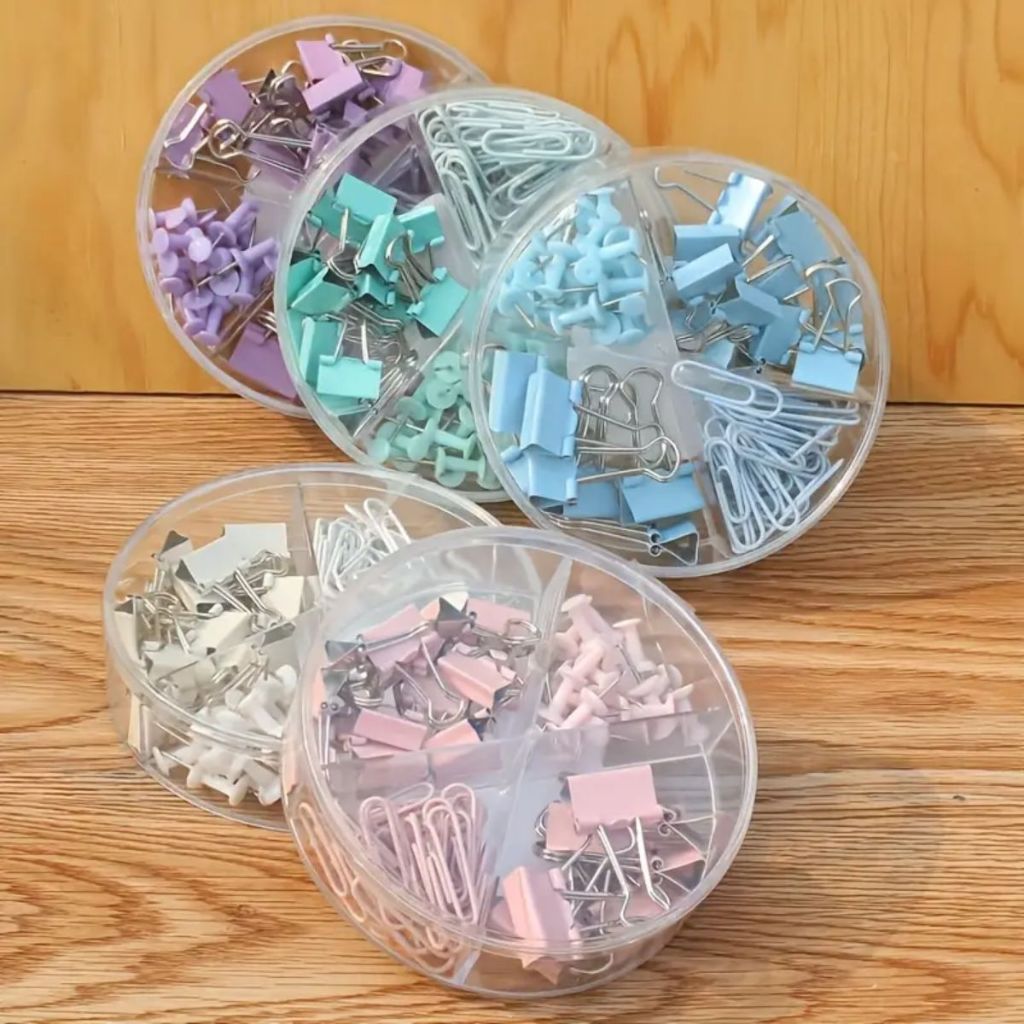 Escritório Clips Alfinete Prendedor Tons Pasteis Kit Office Papelaria Escolar Fofo Grande em Oferta na Shopee