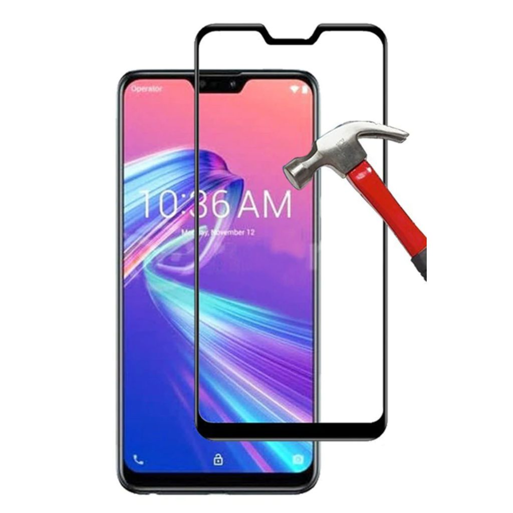 2 Películas de Vidro 3D Full Cover para Asus Zenfone Max Pro M2 Zb631kl Tela Toda bordas pretas