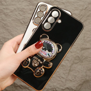Capinha de Celular Luxuosa Suporte Urso para Galaxy A05,A05S,A14,A15,A25,A34,A35,A54,A55,M34,A06,A16 em Oferta na Shopee