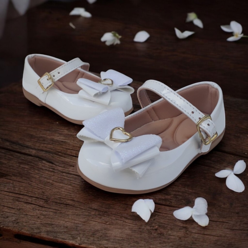 Sapatilha Sandália Infantil Menina Verniz Laço Confortável em Oferta na Shopee