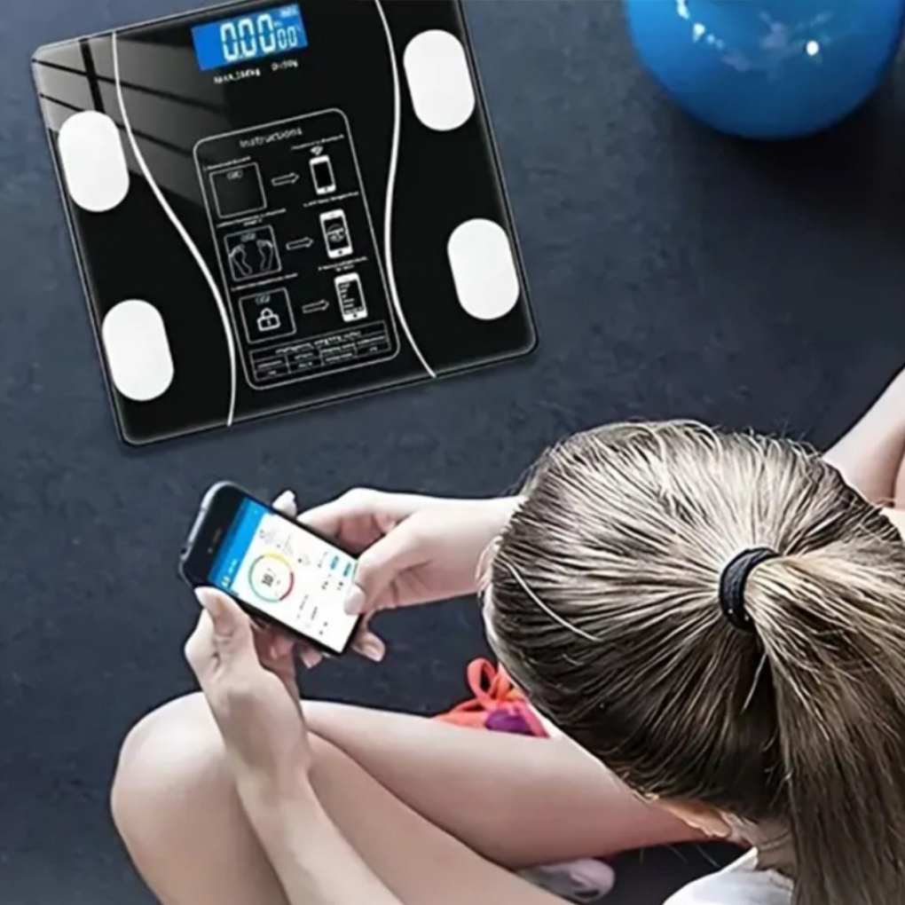 Balança Digital Corporal Bioimpedância Até 180kg Medidora Peso Saúde Precisão Casa Sala Quarto Saúde