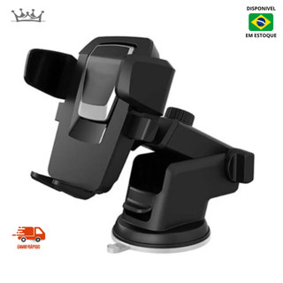Suporte Celular Gps Carro Veicular - Trava Automática Ajustável e Anti Queda