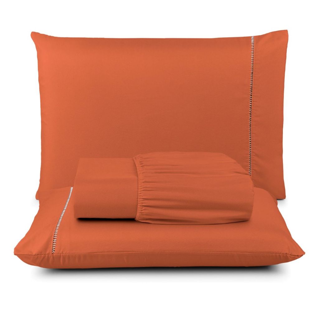 Kit Jogo de Lençol Berço Solteiro Casal Queen King Micropercal 400 Fios Toque Macio com Ponto Palito 02 e 03 Peças