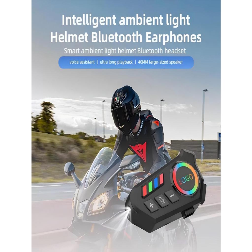 Fone De Ouvido Para Capacete Bluetooth Headset Rgb Sem Fio