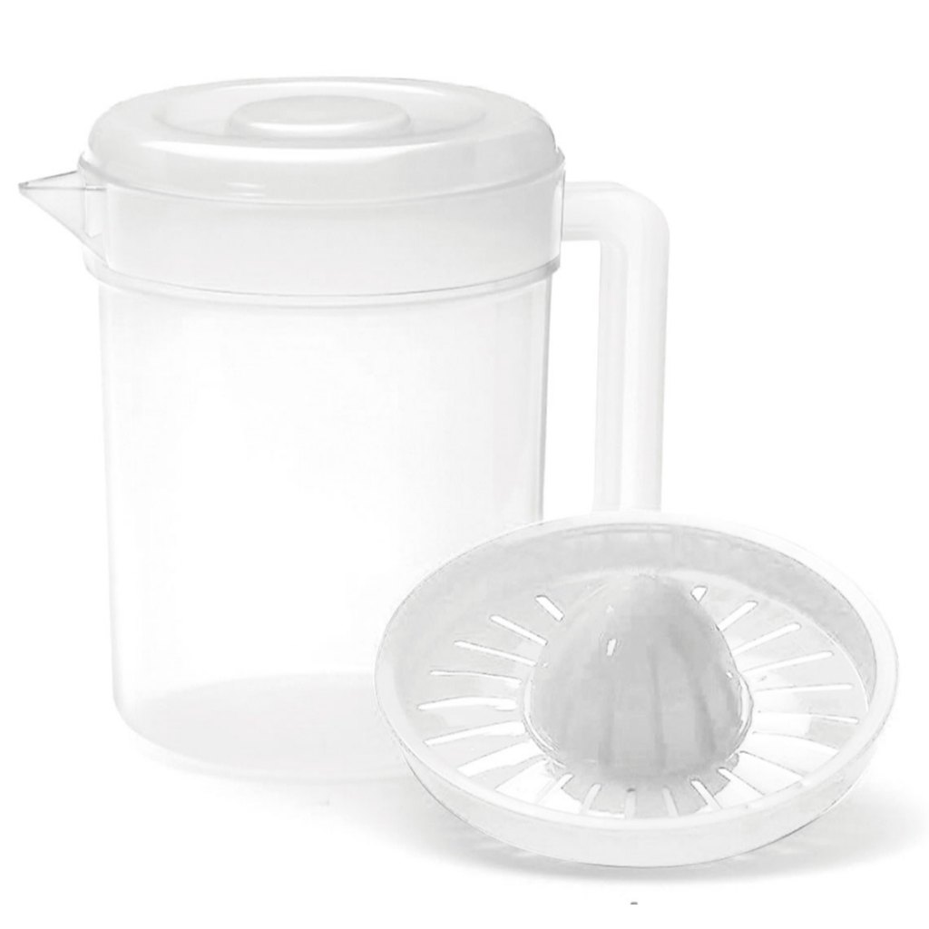 KIT JARRA COM ESPREMEDOR E TAMPA 2 LITROS em Oferta na Shopee