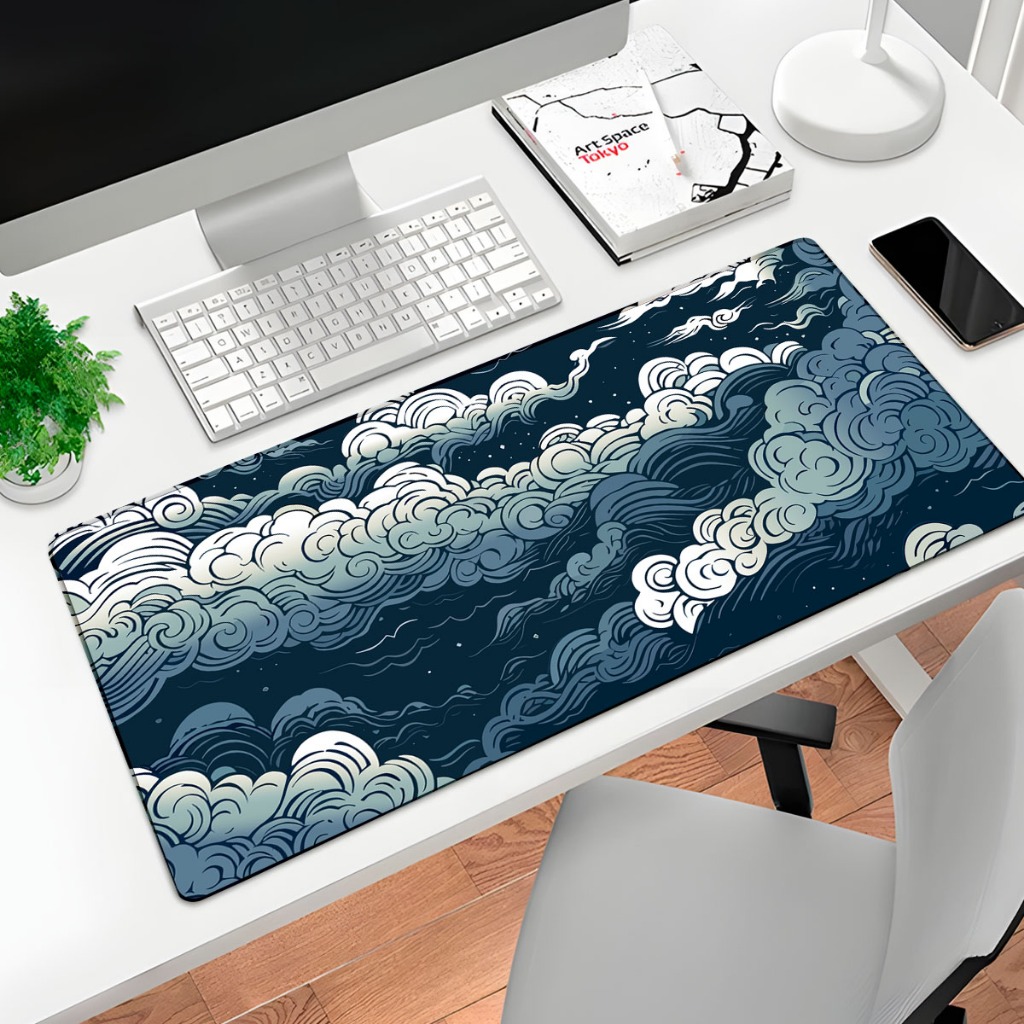 Mouse Pad Gamer 70x35cm 1mm Espessura Speed Estampa Nuvens Orientais 1935 em Oferta na Shopee